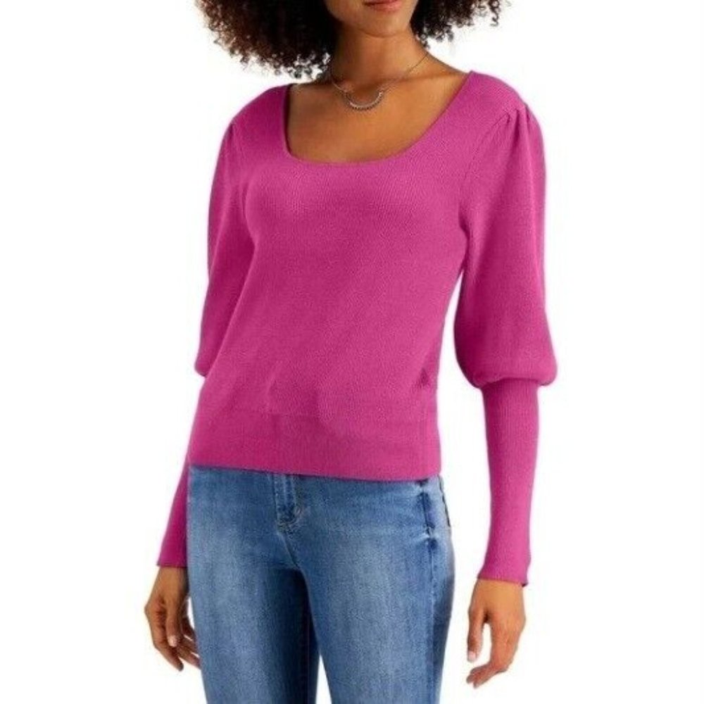 Willow Drive Womens Small Pink Puff Long Sleeve Sweater NWT H88